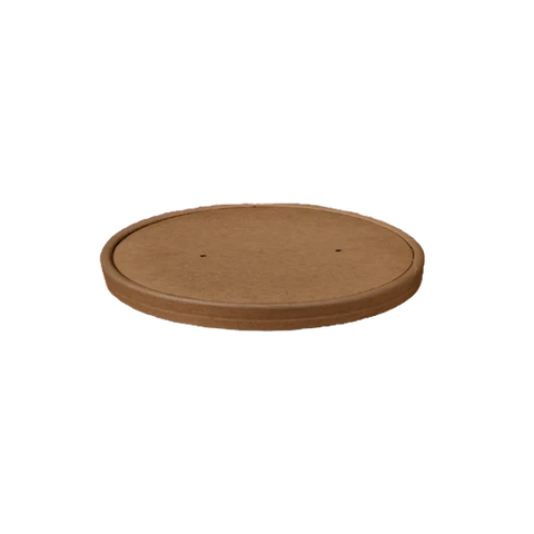 Kraft Paper Salad Bowl Lid - Fits 1300ml (300pcs/ctn) - Wholesale Compostable Bowls | ZenPacks