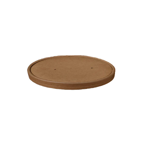 Kraft Paper Salad Bowl Lid - Fits 1300ml (300pcs/ctn)