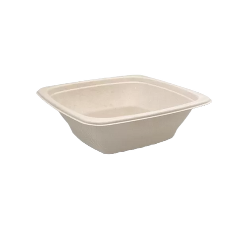 unbleached sugarcane square container 24oz