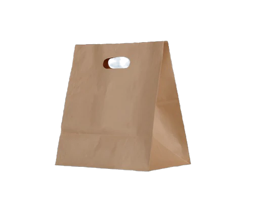 Uber sized Meal delivery bag with die cut handle