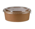 1300ml PET Salad brown bowl and lid