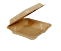 Bamboo 8" Clamshell Container (200pcs/ctn) - Wholesale Compostable Containers | ZenPacks