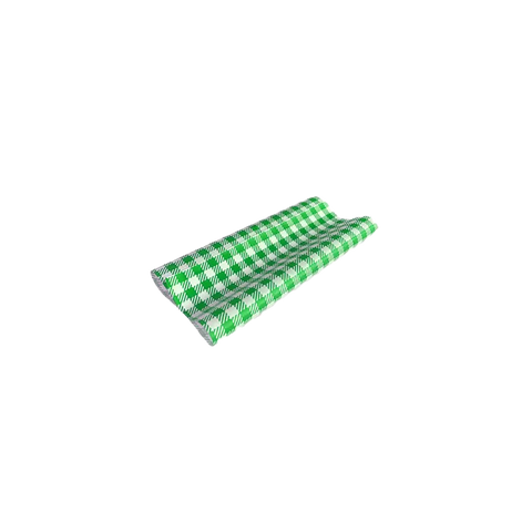 gingham greaseproof paper green