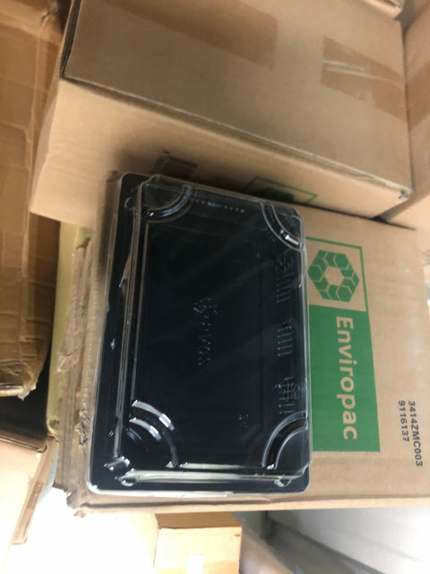 PS Sushi Black trays and Clear lids set (500pcs/ctn) - additional view